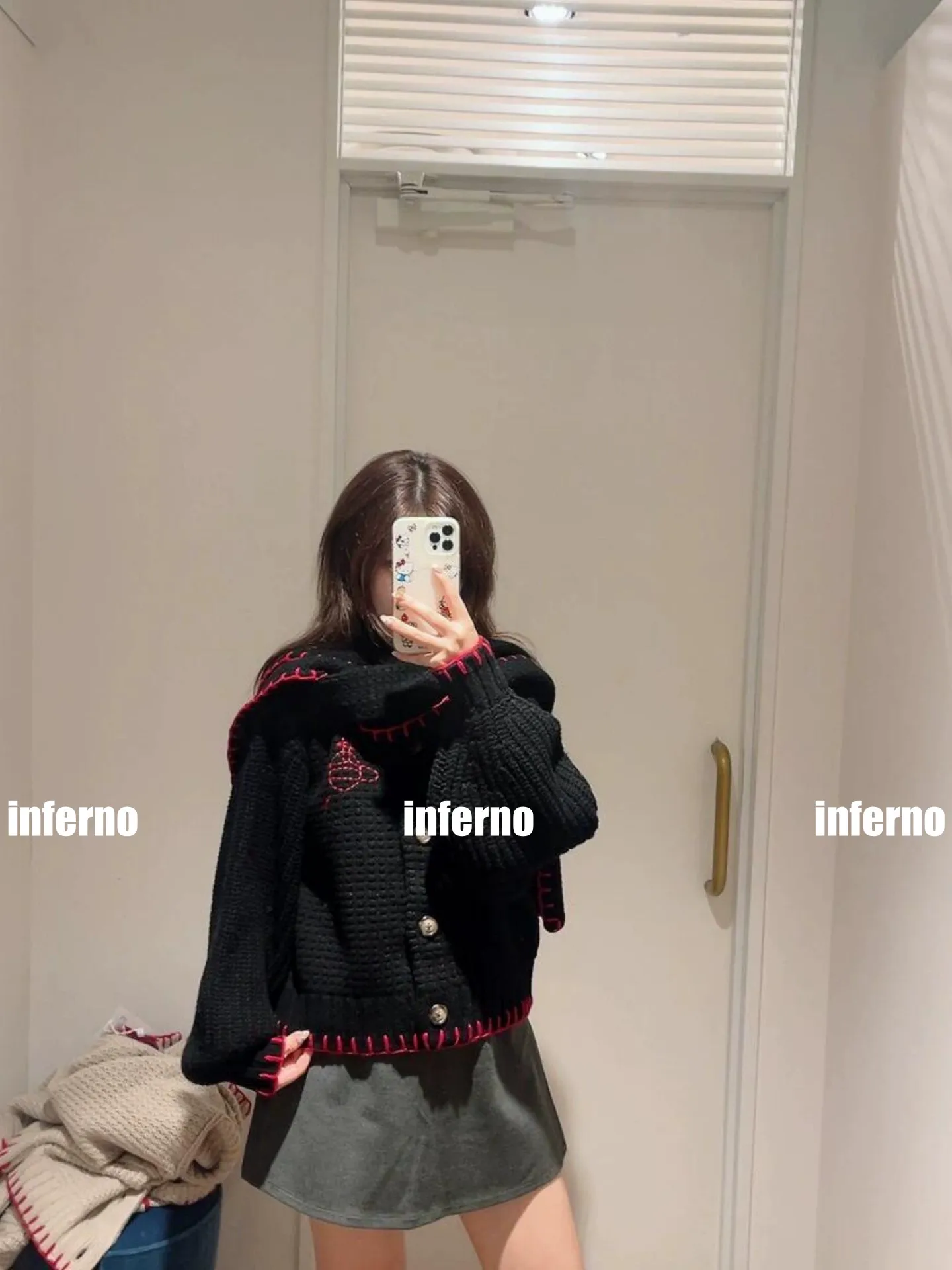 vivienne west wood queen mother 25 saturn red label limited classic scarf wool knitted short cardigan sweater S M L size chart last
